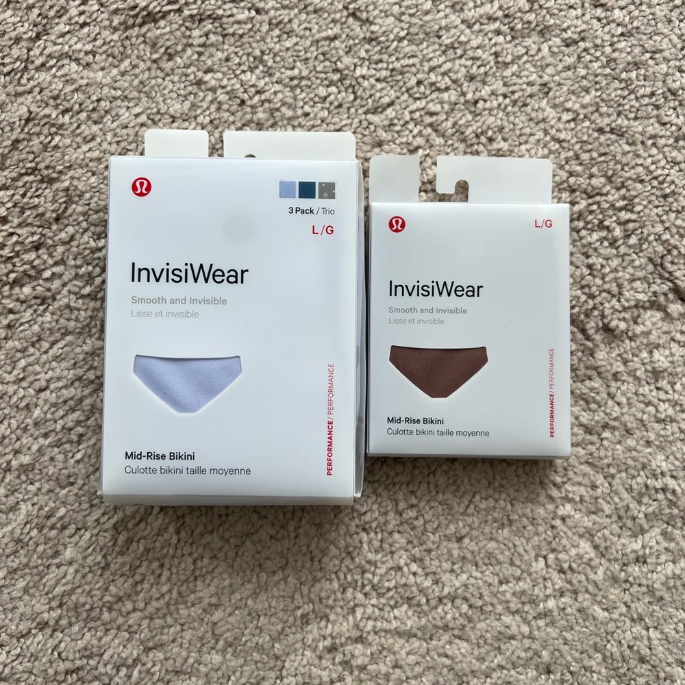 Lululemon InvisiWear mid rise bikini, size L